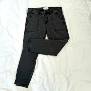 Pistola Black Vintage Wash Cargo Pocket Ankle Pants Size 29